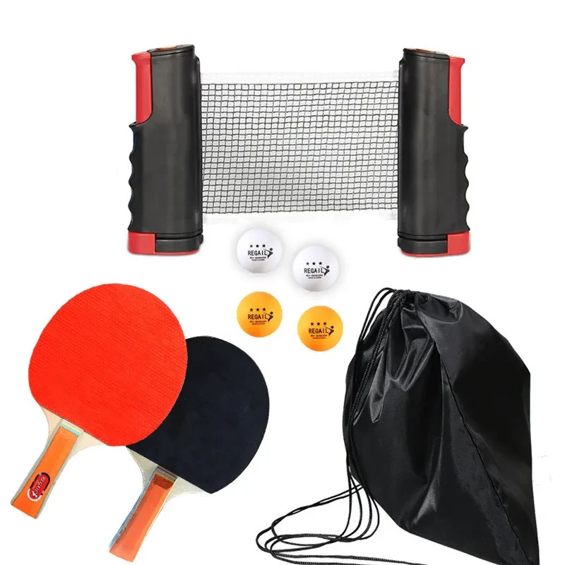 Portable Table Tennis Racket Set
