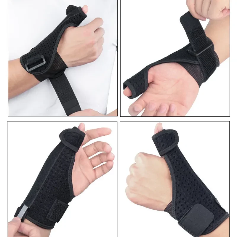 Thumb & Wrist Support with Steel Bar – Adjustable Hand Brace for Carpal Tunnel, Sprains & Injury Recovery