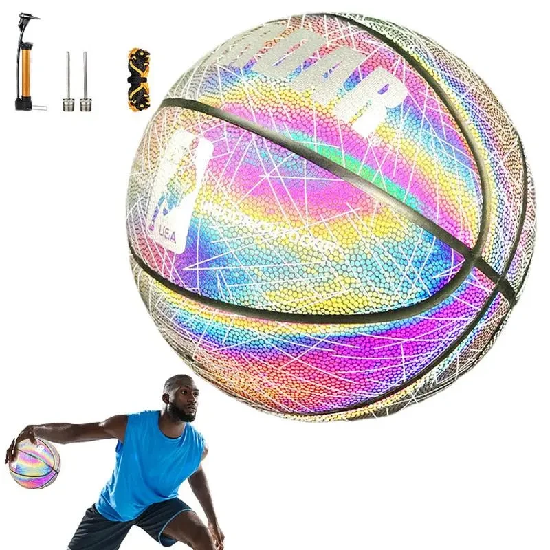 Reflective Luminous Basketball – No.7 Anti-Slip Indoor Outdoor Ball