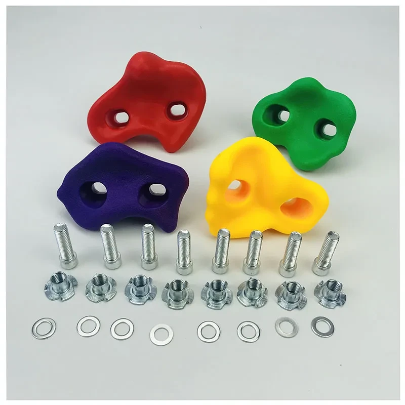 Plastic Climbing Rock Holds – 10pcs Wall Grip Set for Kids & Adults