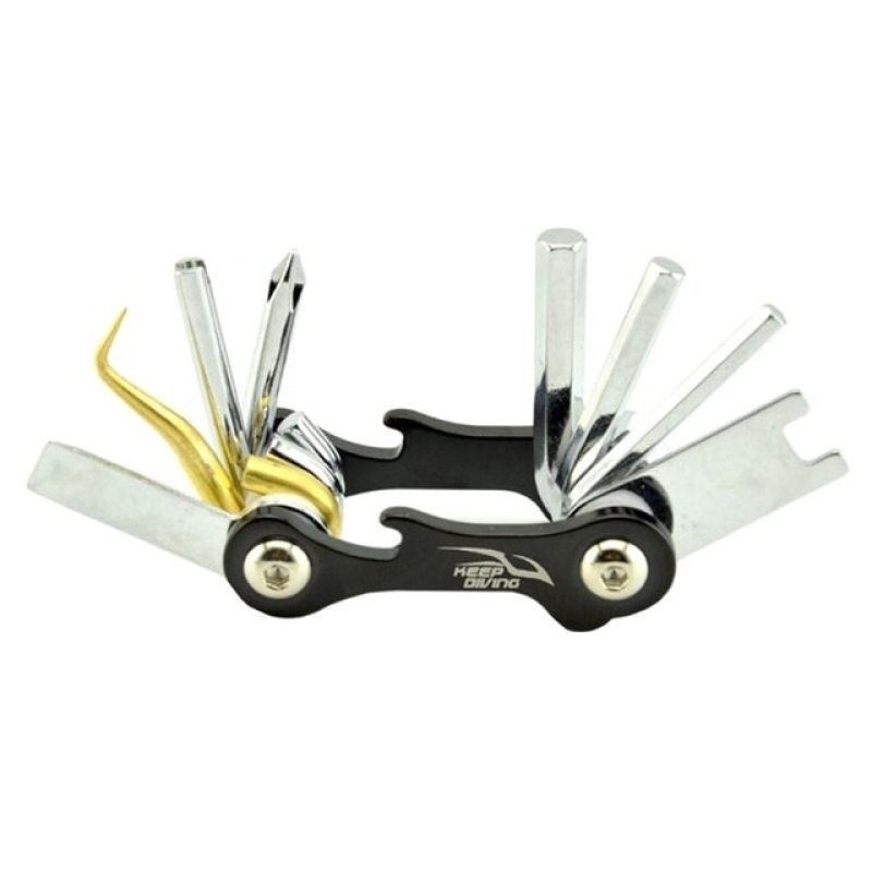 13 in 1 Stainless Steel Diver Tool Set – Compact Repair Kit