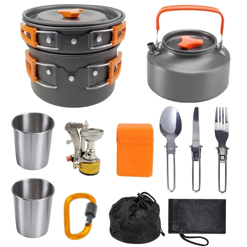 Camping Portable Cooker Kettle Set – Outdoor Cooking Gear 2–3 People