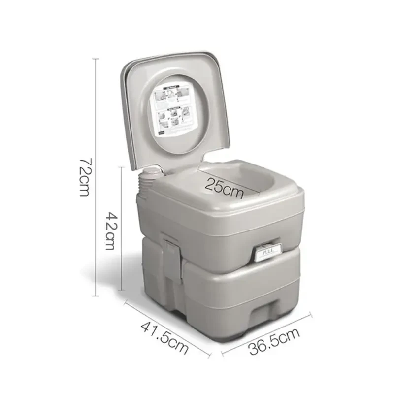 20L Portable Camping Toilet – Outdoor Travel Flushable Toilet Seat