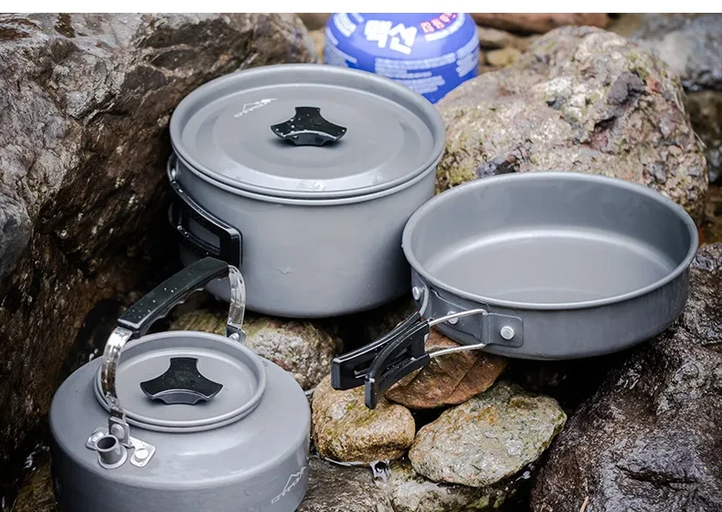 Portable Outdoor Camping Stove Set – Lightweight Aluminum Cookware Combo