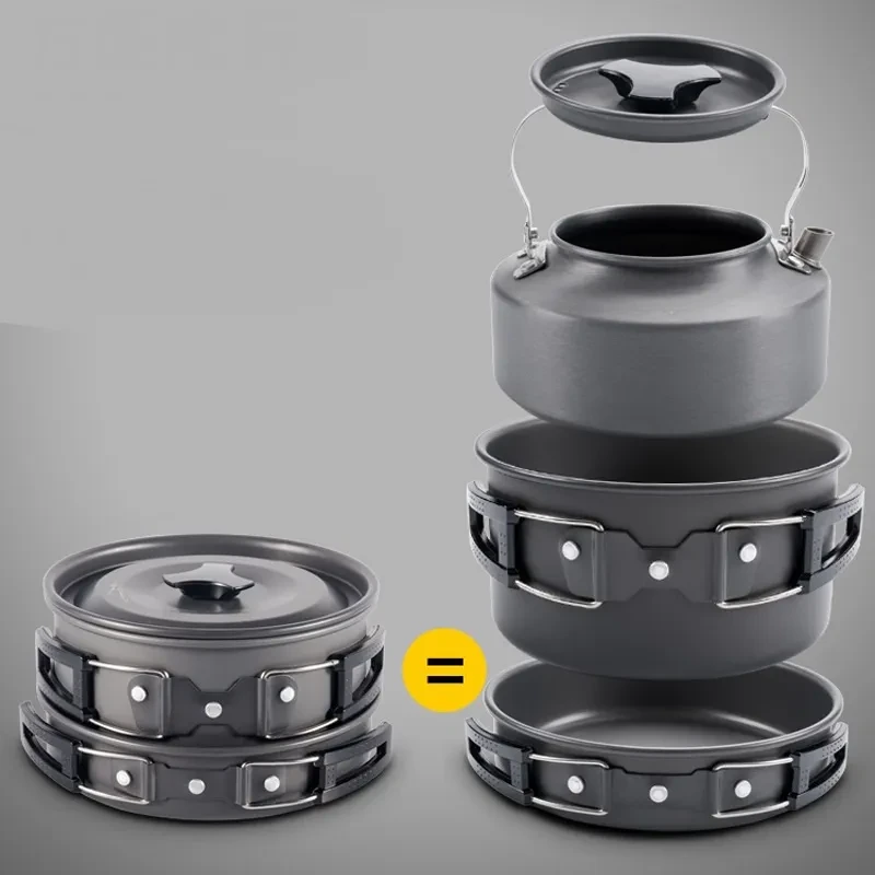 Portable Outdoor Camping Stove Set – Lightweight Aluminum Cookware Combo