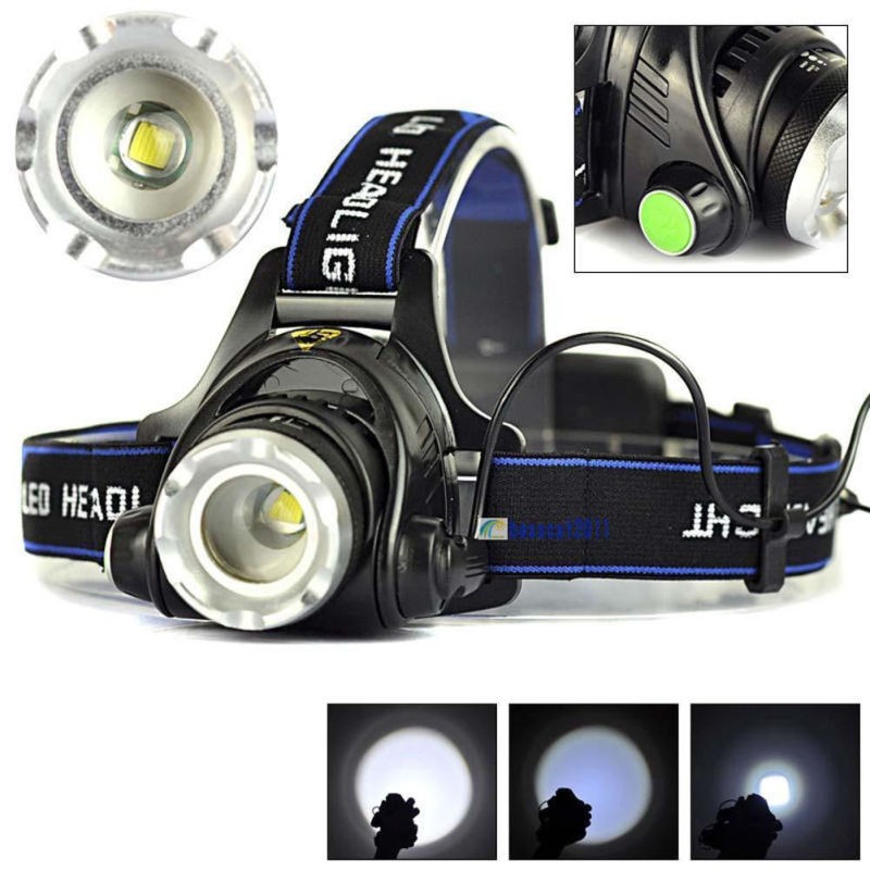 Telescopic LED Headlamp with Zoom – Outdoor Fishing Headlight