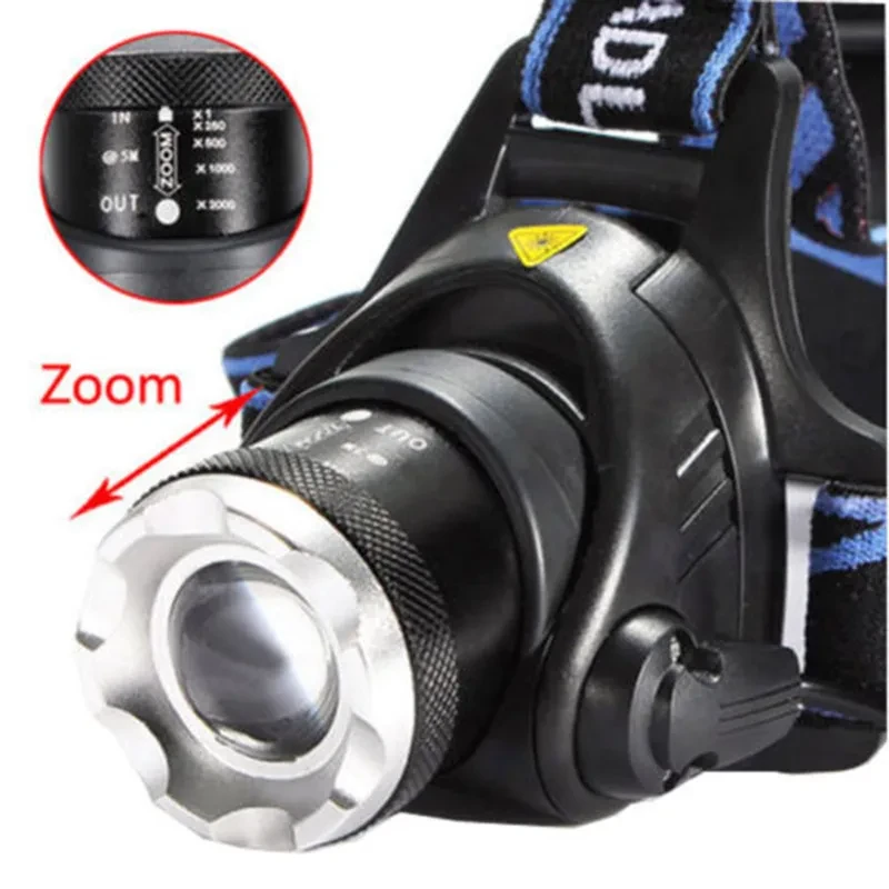 Telescopic LED Headlamp with Zoom – Outdoor Fishing Headlight