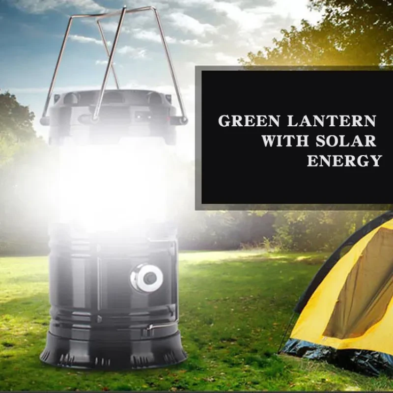 Solar Telescopic Camping Lantern – Rechargeable LED Outdoor Light
