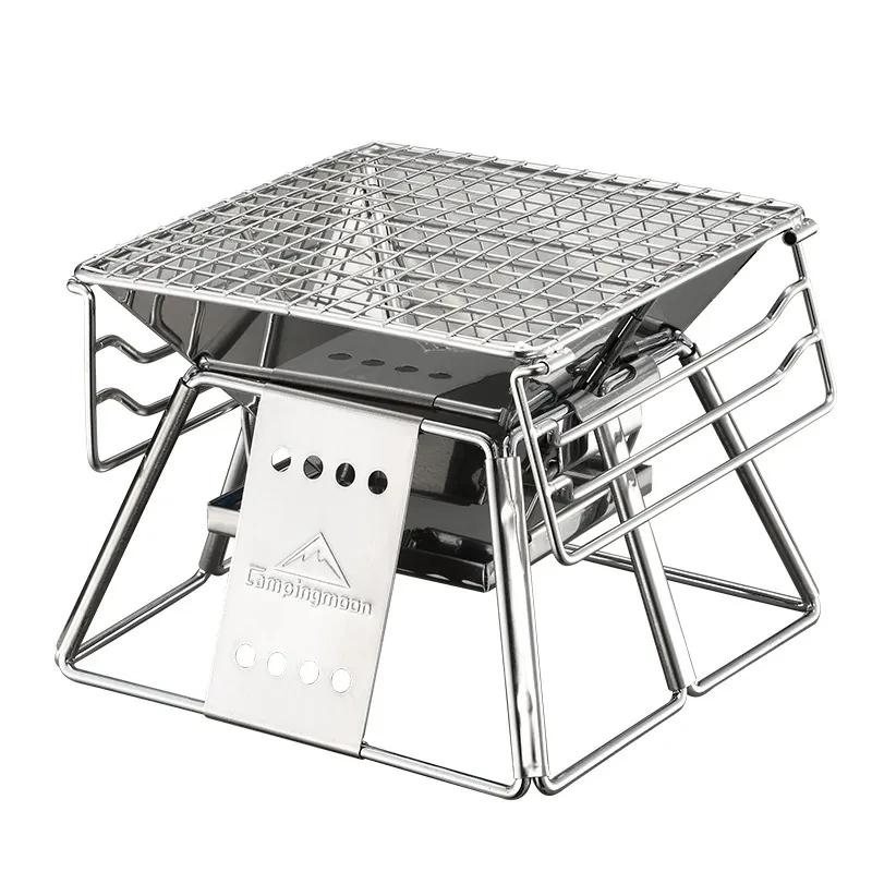 Portable Folding BBQ Grill – Stainless Steel, Non-Stick, Outdoor Use