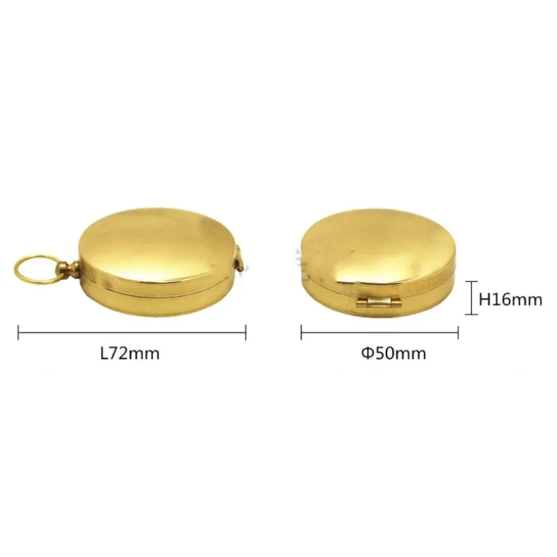 Vintage Copper Pocket Compass – Luminous, Waterproof, Flip Lid