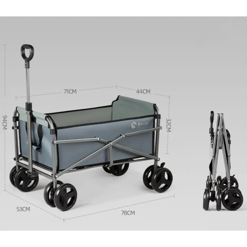 Heavy-Duty Outdoor Camping Trolley – 100KG Folding Cart