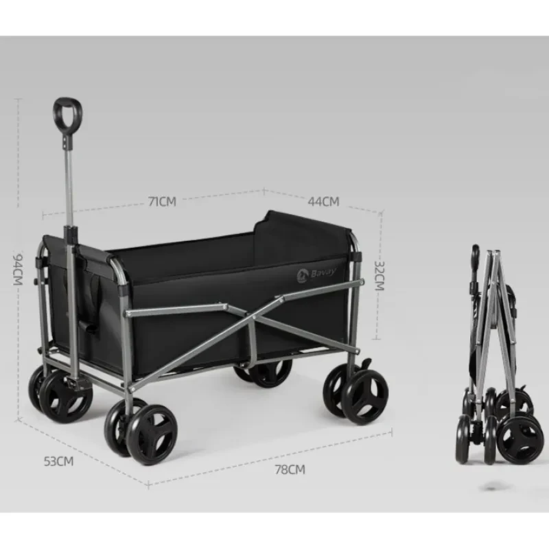 Heavy-Duty Outdoor Camping Trolley – 100KG Folding Cart