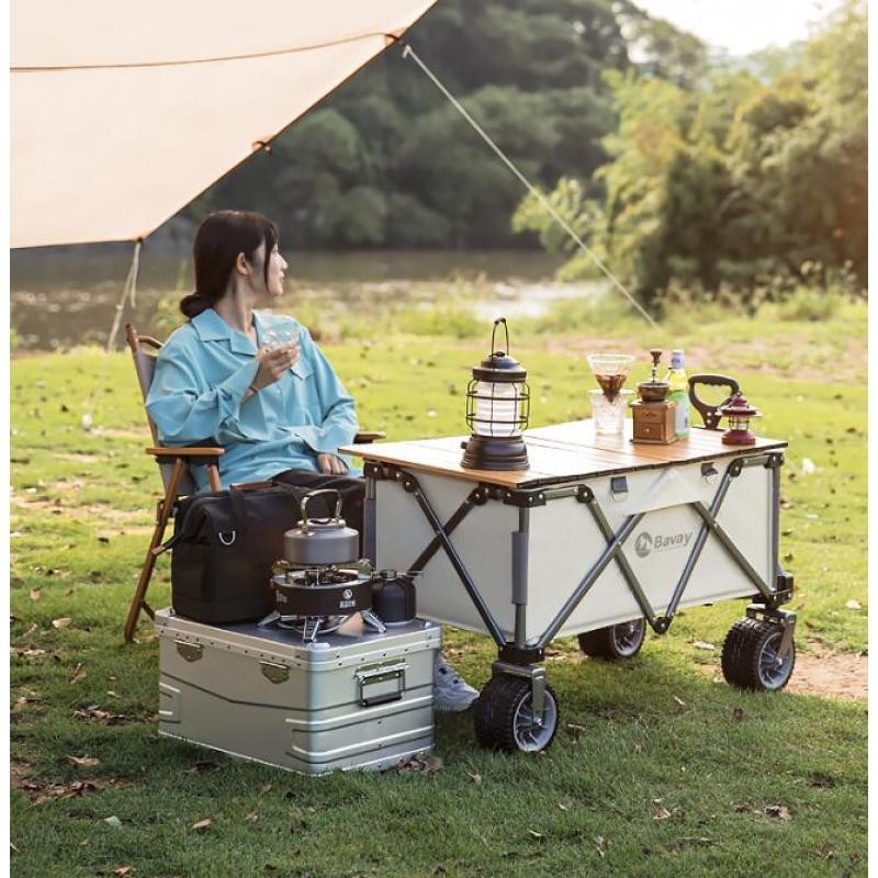 Heavy-Duty Outdoor Camping Trolley – 100KG Folding Cart