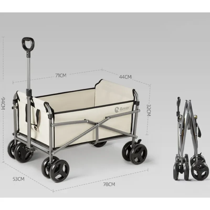 Heavy-Duty Outdoor Camping Trolley – 100KG Folding Cart
