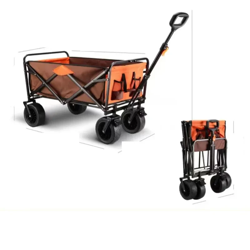 Foldable Camping Trailer – 100KG Load, Lightweight Outdoor Cart