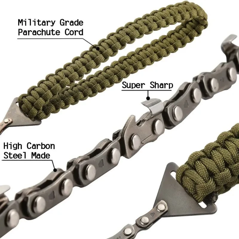 Survival Pocket Saw with Umbrella Rope – Camping & Outdoor Tool