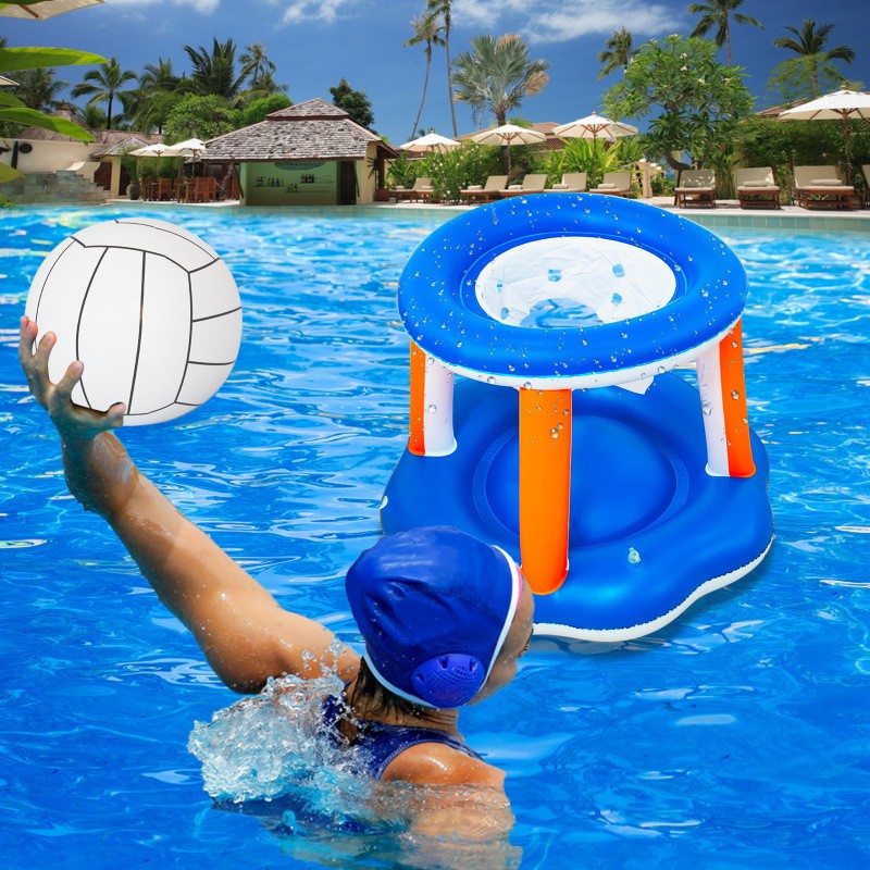 Inflatable Water Volleyball & Basketball Set β Pool & Beach Games