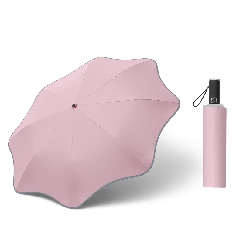Luminous Transparent Curved Umbrella β Windproof & Stylish