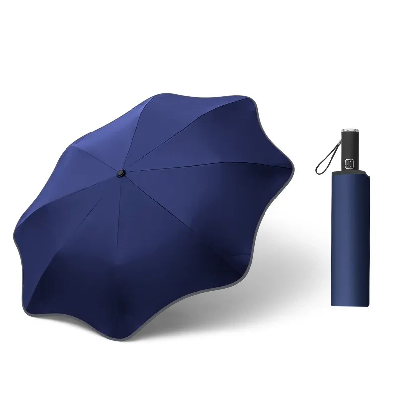 Luminous Transparent Curved Umbrella β Windproof & Stylish