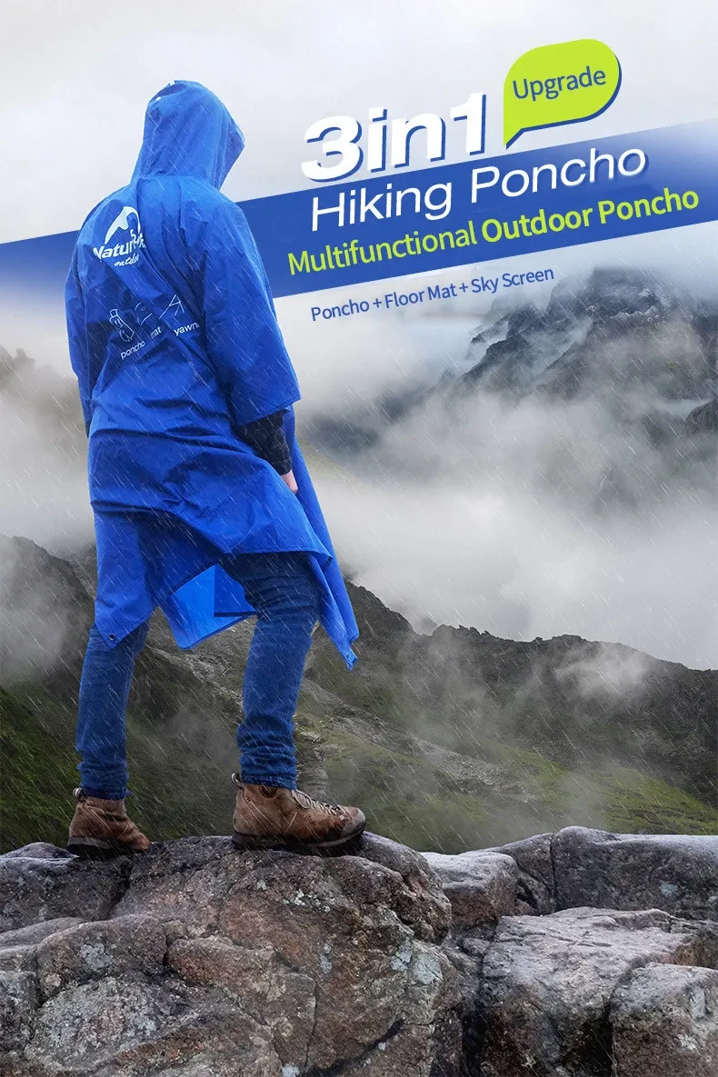 3-in-1 Waterproof Outdoor Raincoat β Hiking & Camping Poncho