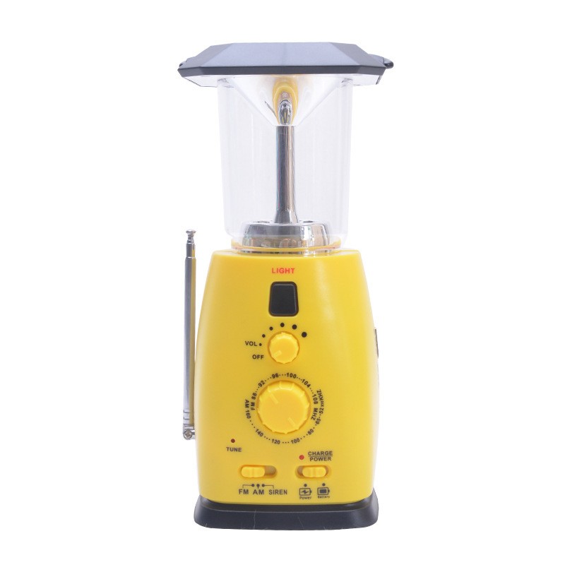 Solar & Hand-Crank Emergency Light with Radio & Mobile Charger