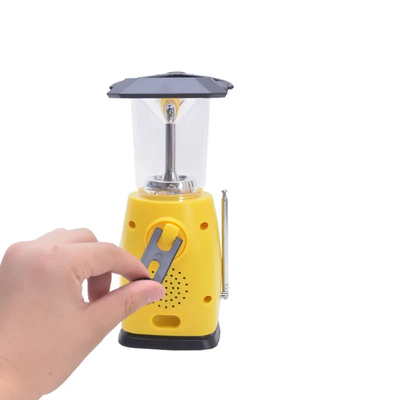 Solar & Hand-Crank Emergency Light with Radio & Mobile Charger