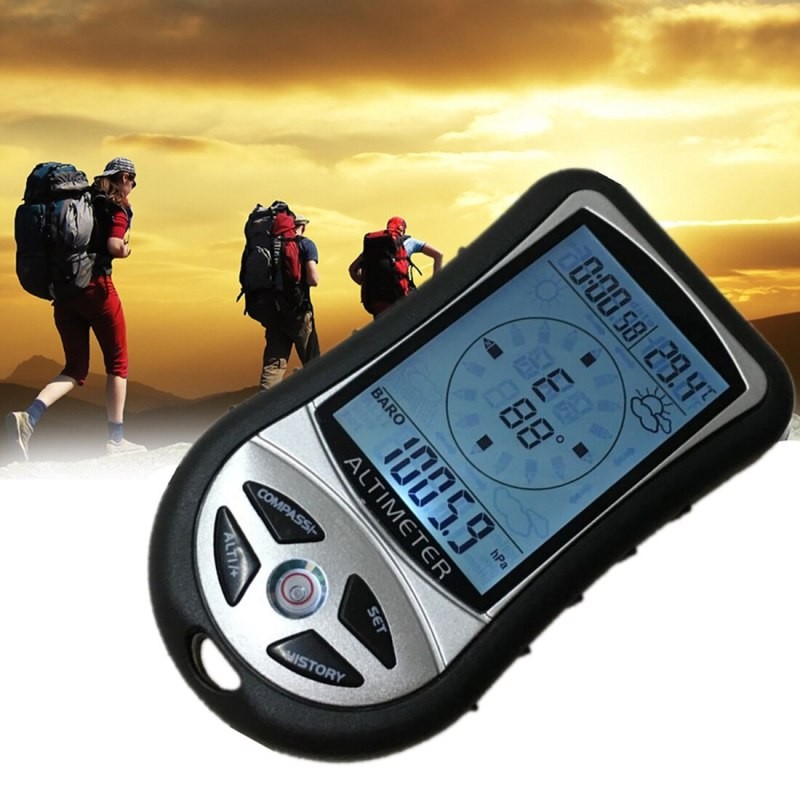8-in-1 Handheld Digital Altimeter with Compass & Barometer