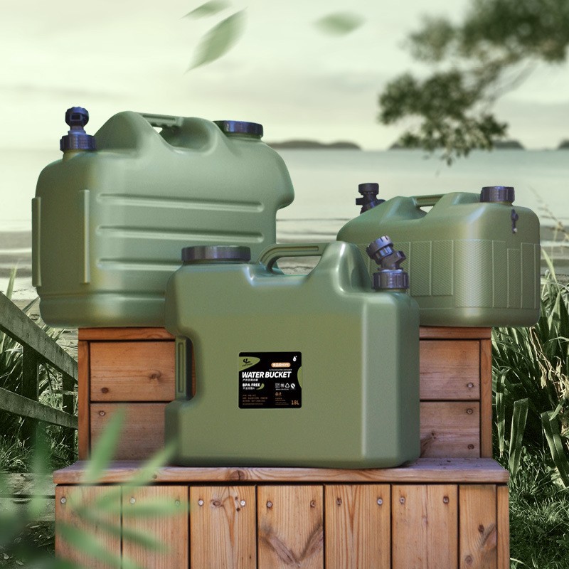 18L Portable Water Storage Bucket with Faucet β Car & Home Use