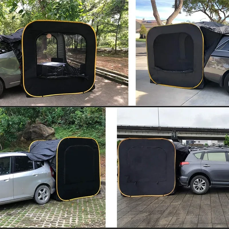 Pop-up Car Tail Tent – Waterproof Outdoor Sunshade for 3–4 People