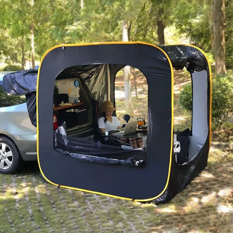 Pop-up Car Tail Tent – Waterproof Outdoor Sunshade for 3–4 People