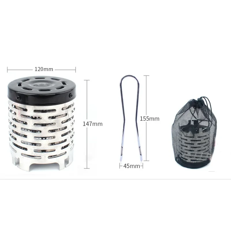Portable Stainless Steel Tent Heater Cover – Autumn & Winter Use