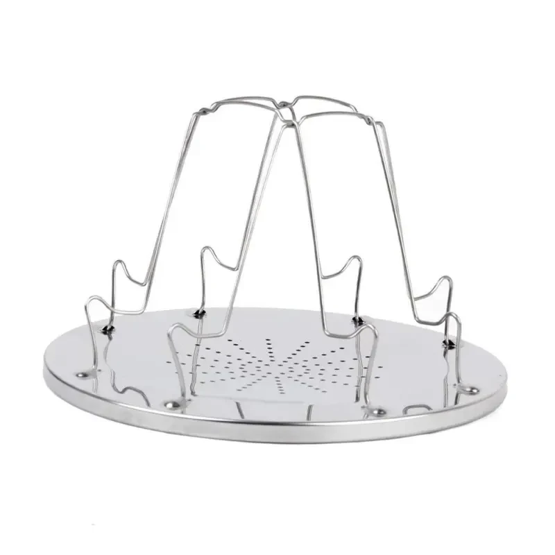 Portable Folding Stainless Steel Camping BBQ Grill – Round Design
