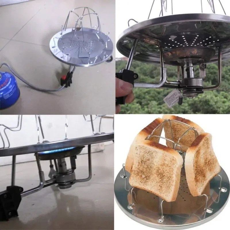 Portable Folding Stainless Steel Camping BBQ Grill – Round Design