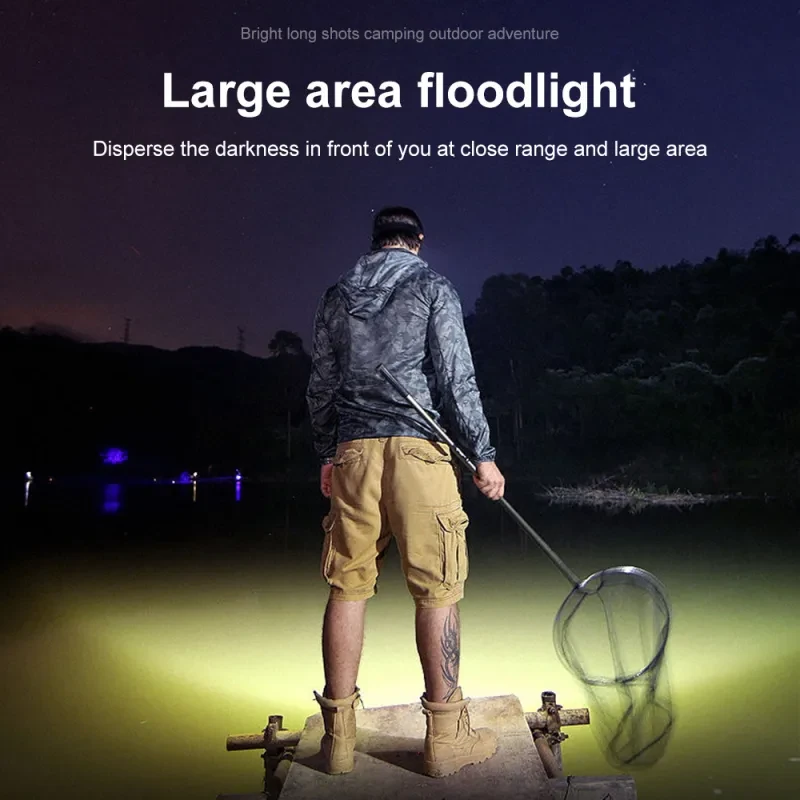 Rechargeable 5-LED Headlamp – Super Bright USB Fishing Light