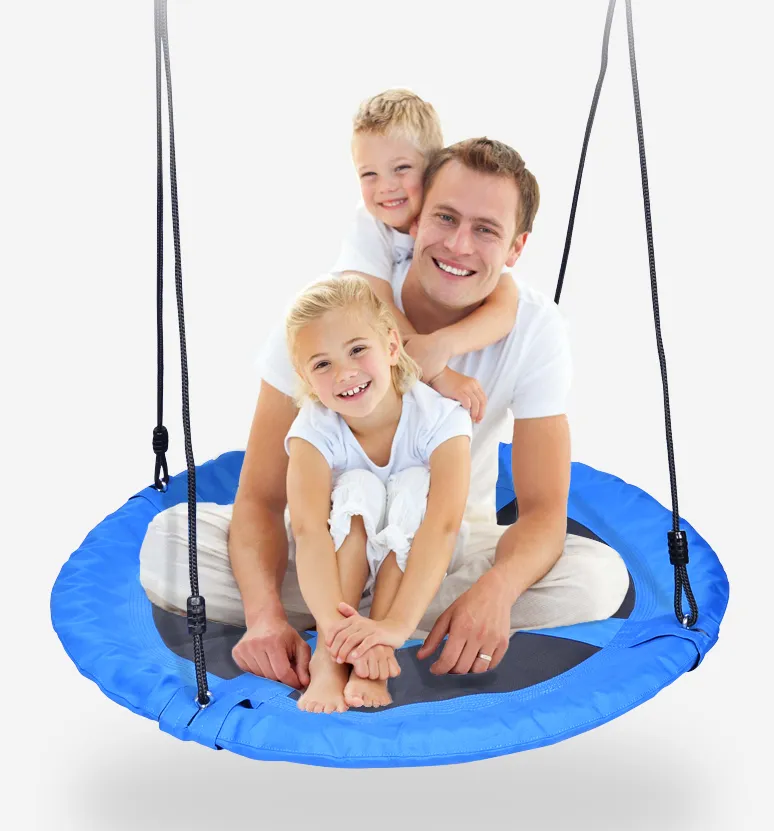 Roof Net Hanging Cable Swing – Kids Outdoor Saucer Swing