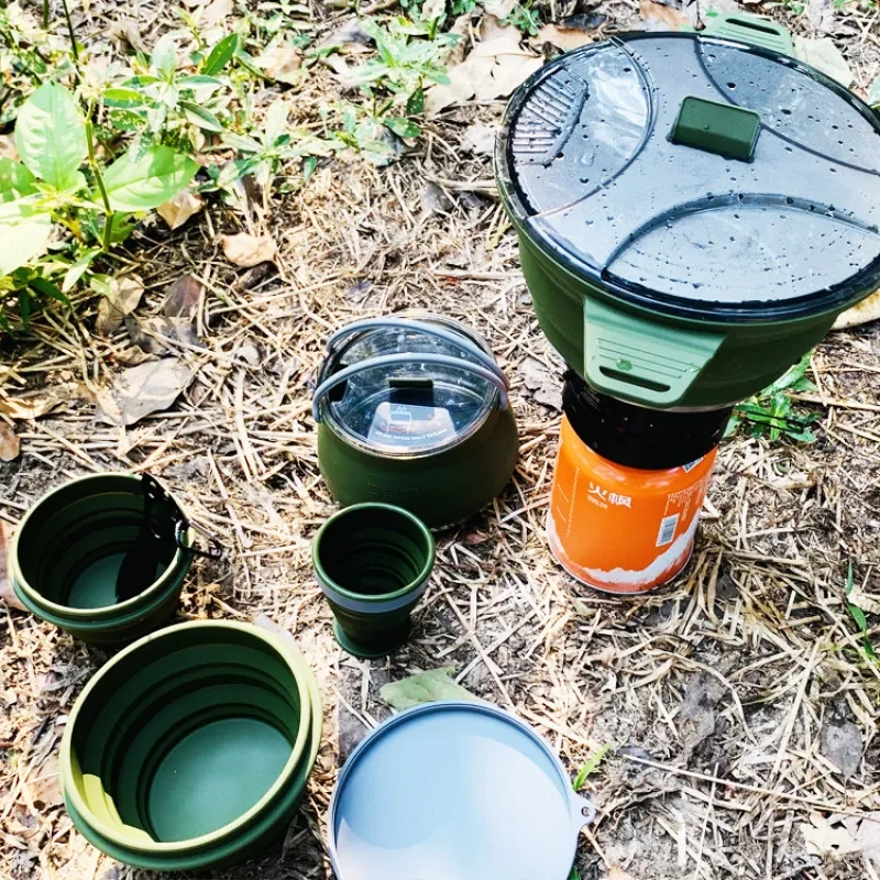2.5L Collapsible Outdoor Travel Pot – Foldable Picnic Cookware