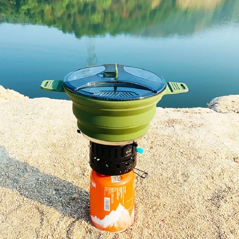 2.5L Collapsible Outdoor Travel Pot – Foldable Picnic Cookware