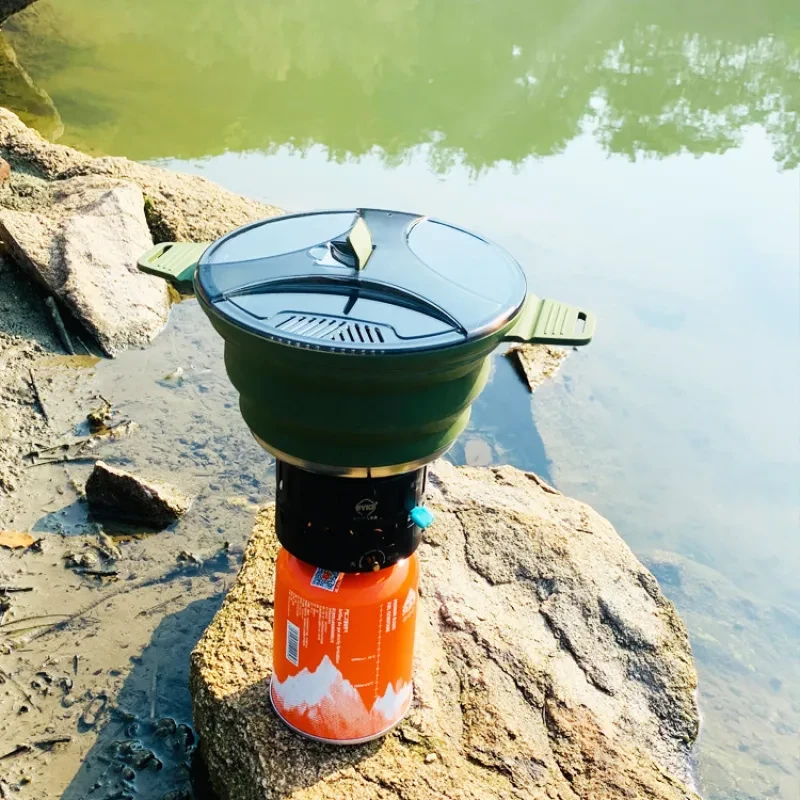 2.5L Collapsible Outdoor Travel Pot – Foldable Picnic Cookware