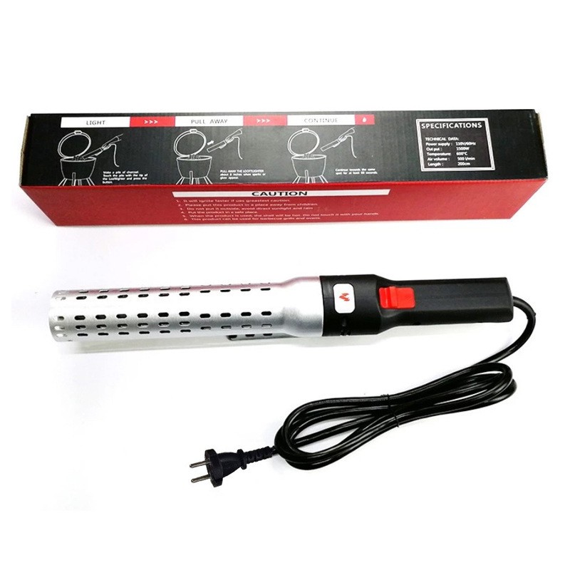 Charcoal Grill Igniter – Windproof, 600°C Flame with Opener