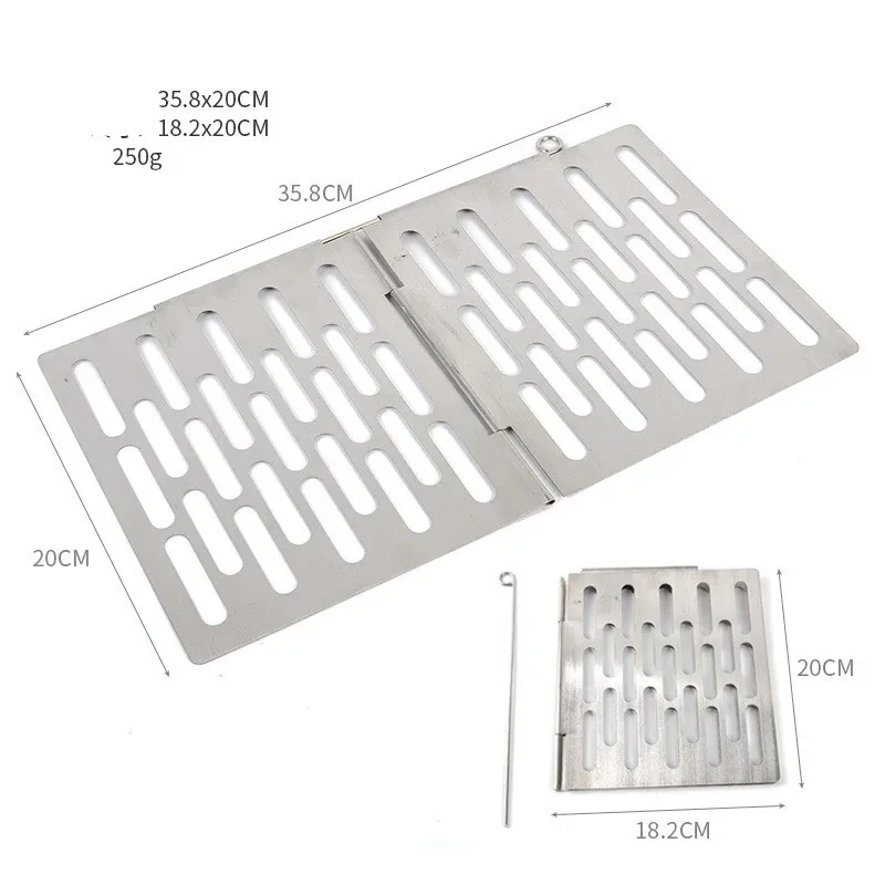 Stainless Steel Folding BBQ Grill – Portable Mini Picnic Barbecue