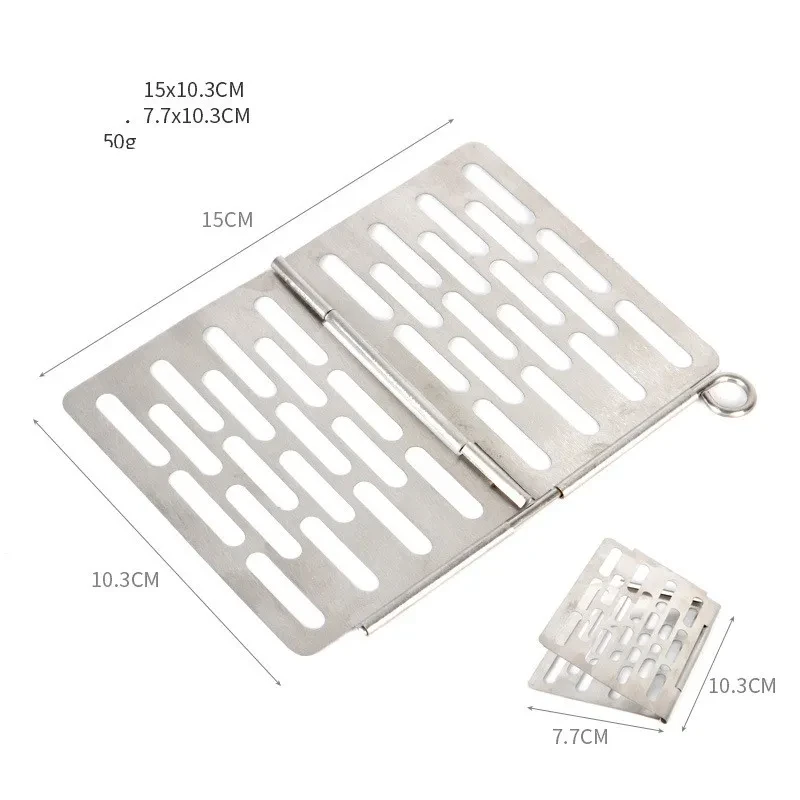 Stainless Steel Folding BBQ Grill – Portable Mini Picnic Barbecue