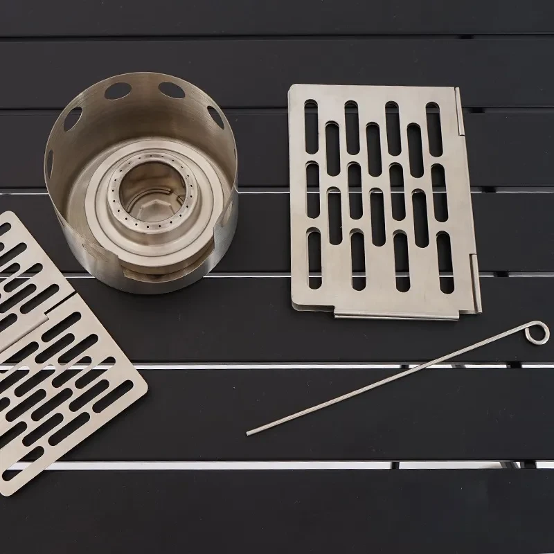 Stainless Steel Folding BBQ Grill – Portable Mini Picnic Barbecue