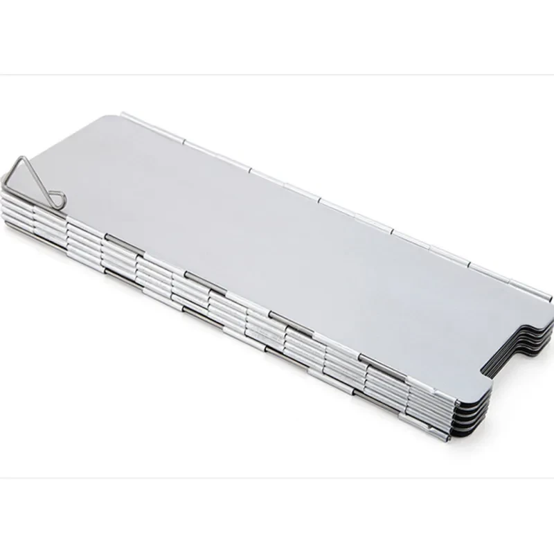 Aluminum Folding Windshield with Latch β 10 Panel Camping Shield