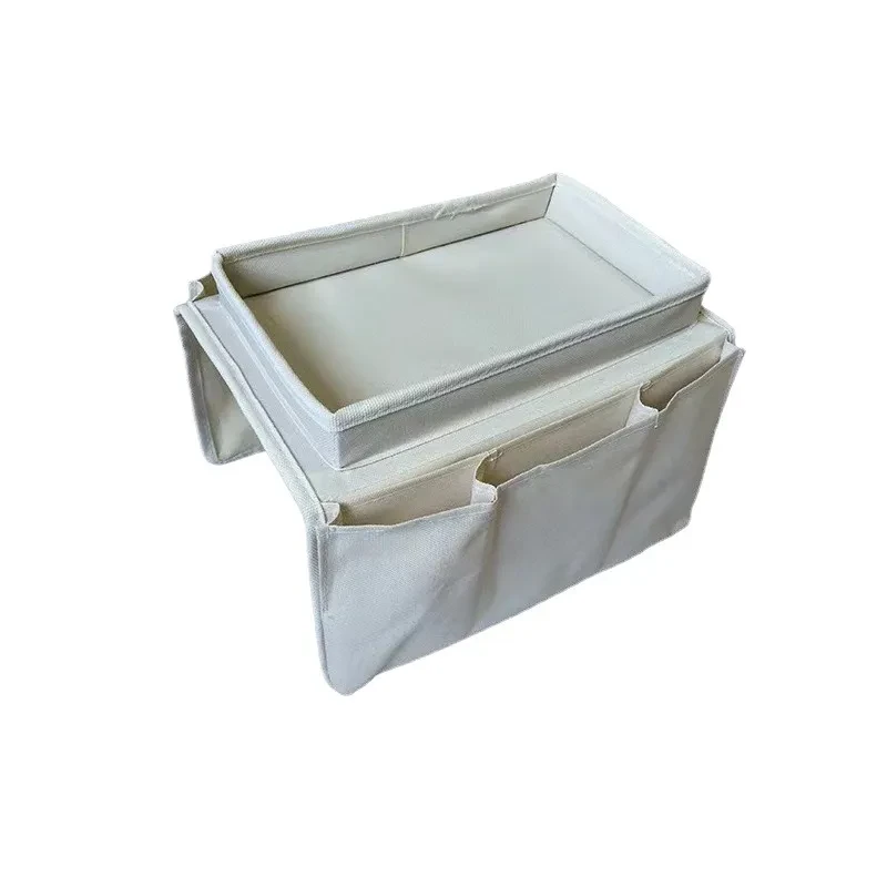 Foldable Sofa Armrest Storage Tray with Cup & Phone Holder