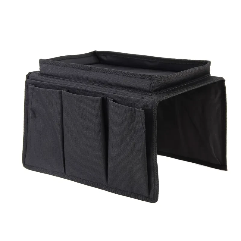 Foldable Sofa Armrest Storage Tray with Cup & Phone Holder