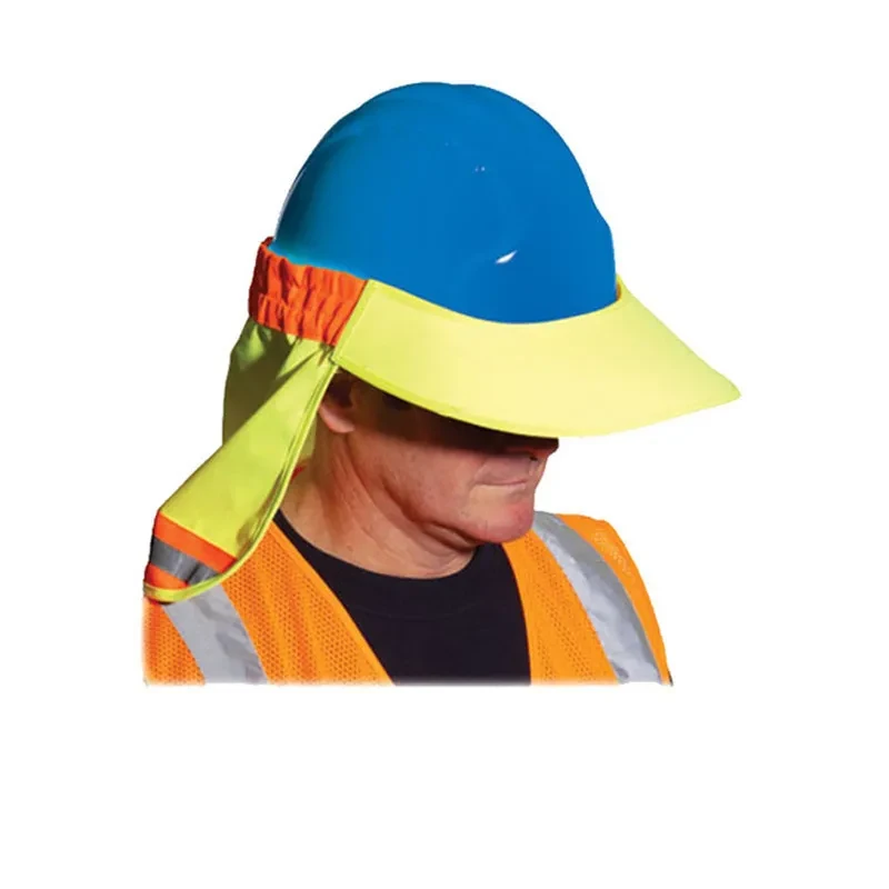 Anti-UV Sun Visor Curtain for Safety Helmet – Green Mesh Design