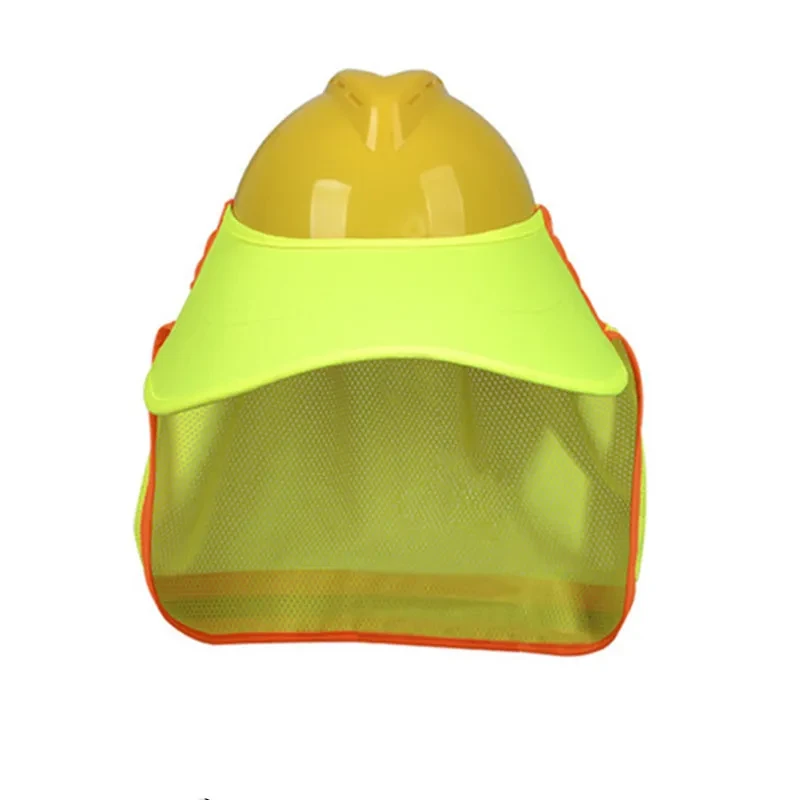 Anti-UV Sun Visor Curtain for Safety Helmet – Green Mesh Design