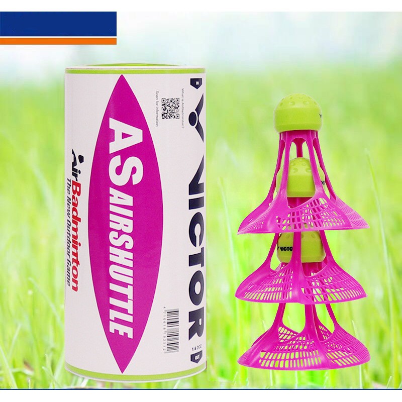 VICTOR Nylon Badminton Shuttlecocks – 3 Pcs, Indoor & Outdoor