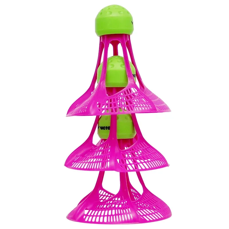 VICTOR Nylon Badminton Shuttlecocks – 3 Pcs, Indoor & Outdoor
