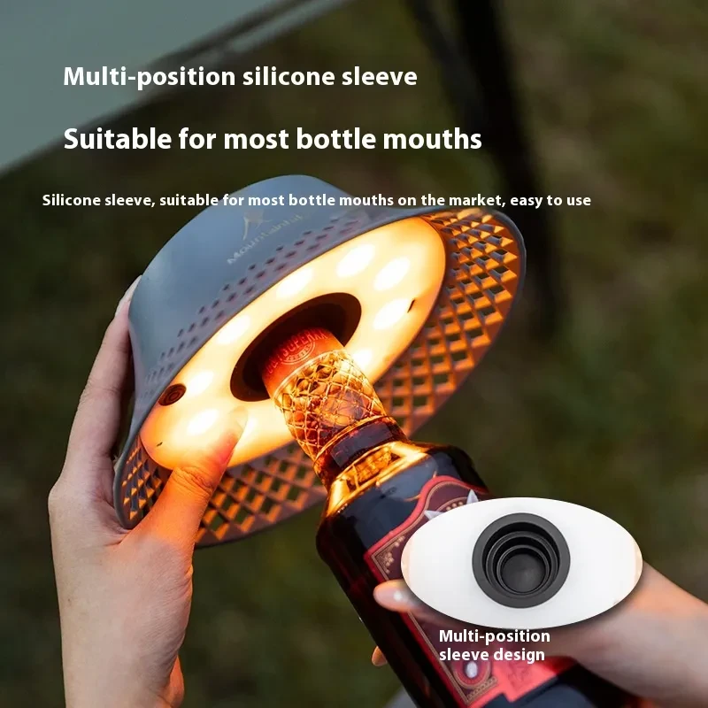 Wine Bottle Lampshade Outdoor Camping Lantern – Portable LED Lantern with Multiple Light Modes